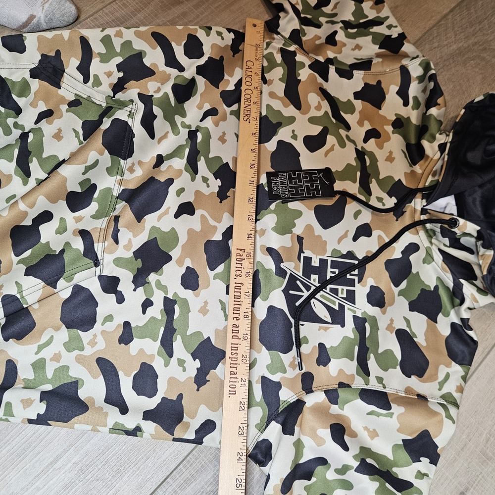 NWT Hawaii's Finest Pullover Hoodie‎ Desert Island Camo Size Medium Green - Picture 6 of 7
